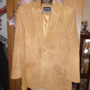 Men's larger suede blazer